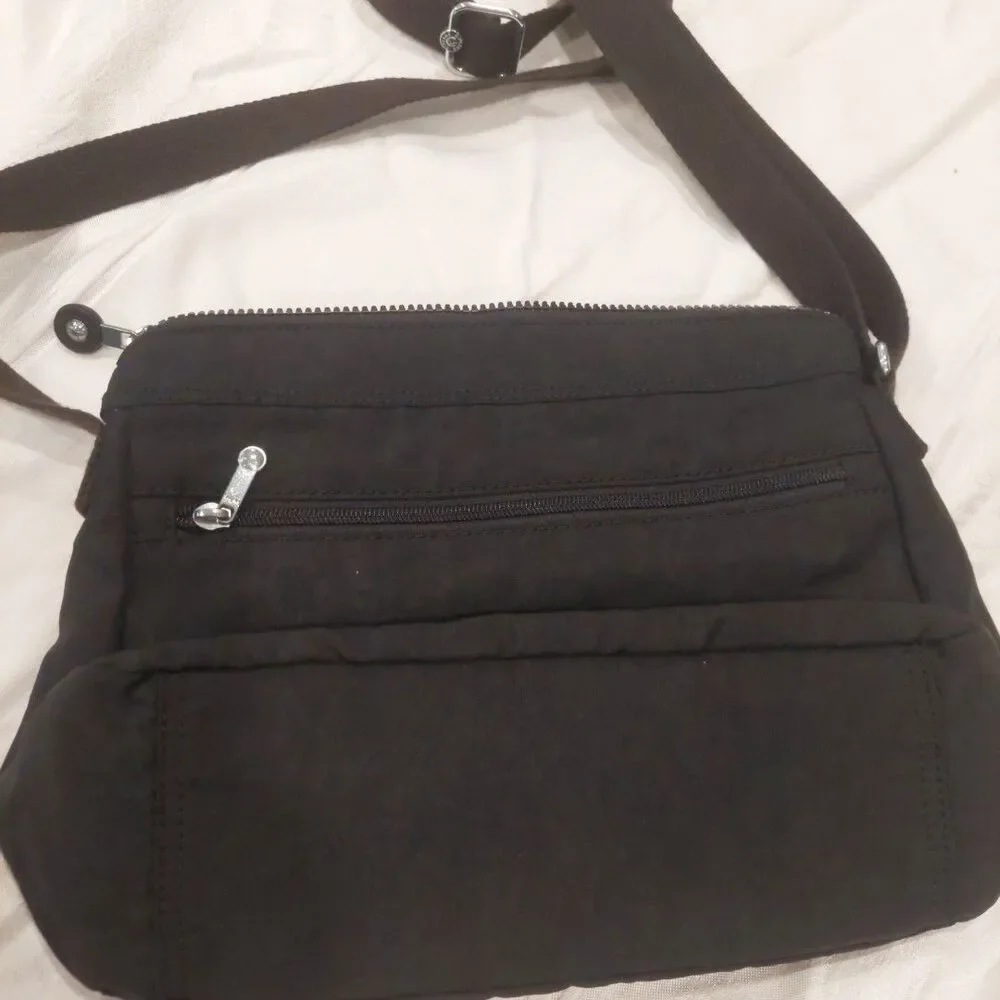 Kipling Black Aisling Crossbody Bag EUC Missing Keychain